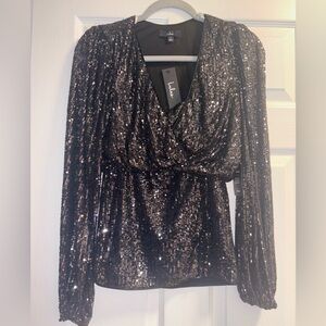 Lulus Sparkling Black Sequin 2-Piece Set